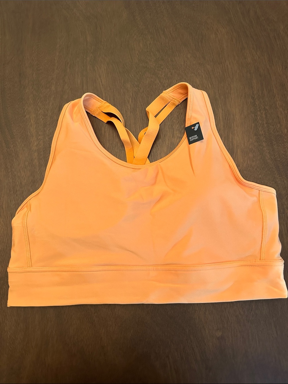 Peach-Orange Racerback Sports Bra